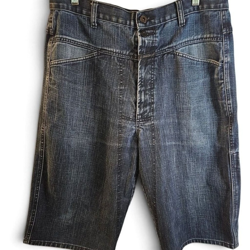 Marithe Francois Girbaud Vintage Y2K Dark Wash Denim Jorts Carpenter Shorts